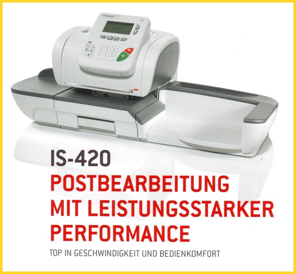 Die Absenderfreistempelmaschine IS-420 von Neopost Die Absenderfreistempelmaschine IS-420 von Neopost