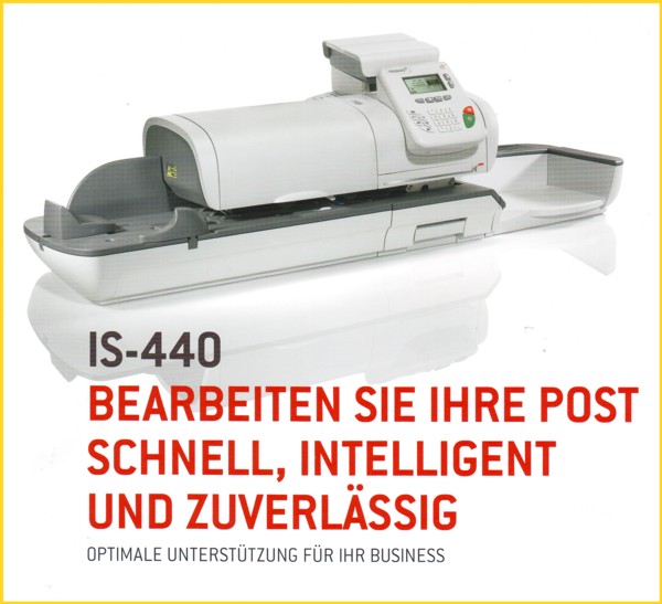 Die Absenderfreistempelmaschine IS-440 von Neopost Frankiermaschine IS-440 von Neopost