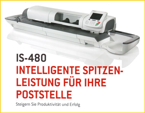Die Absenderfreistempelmaschine IS-480 von Neopost Frankiermaschine IS-480 von Neopost