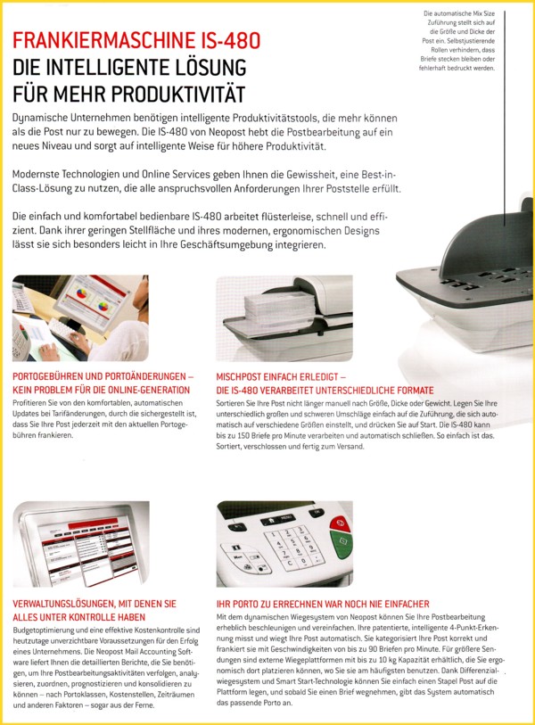 Prospekt IS-480 - Teil 2 Frankiermaschine IS-480 von Neopost