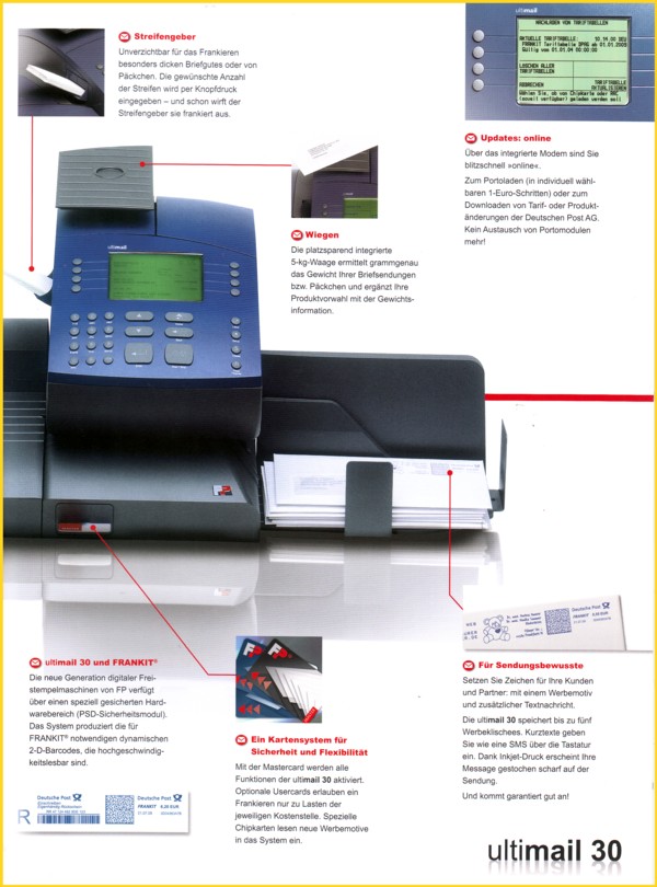 Frankiermaschine Ultimail 30 Frankiermaschine Ultimail 30