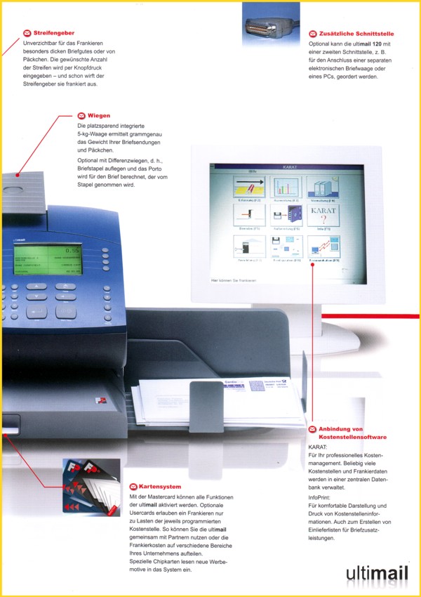 Frankiermaschine Ultimail 60 und Ultimail 120 Frankiermaschine Ultimail 60 und Ultimail 120