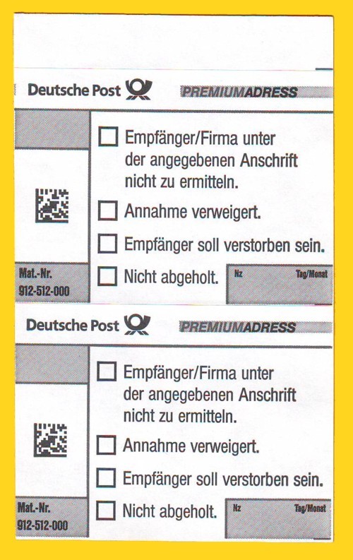 Neuer spezieller selbstklebender Premium-Adressaufkleber für die Zusteller Neuer spezieller selbstklebender Premium-Adressaufkleber für die Zusteller
